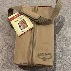 Eddie Bauer Insulated Wine 1 Bottle Carry Travel Case Pouch Picnic Tailgate NWT